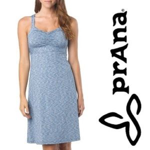 Prana - Amaya Dress in Spacedye Blue Size …